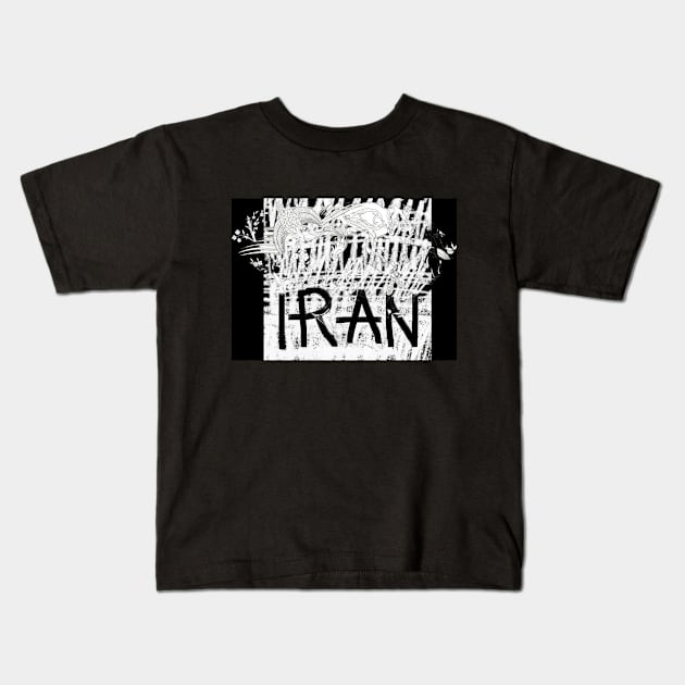 Iran, iran diaspora, mahsa amini, iran, iran revolution, iran protests, women life freedom Kids T-Shirt by Hadigheh-art